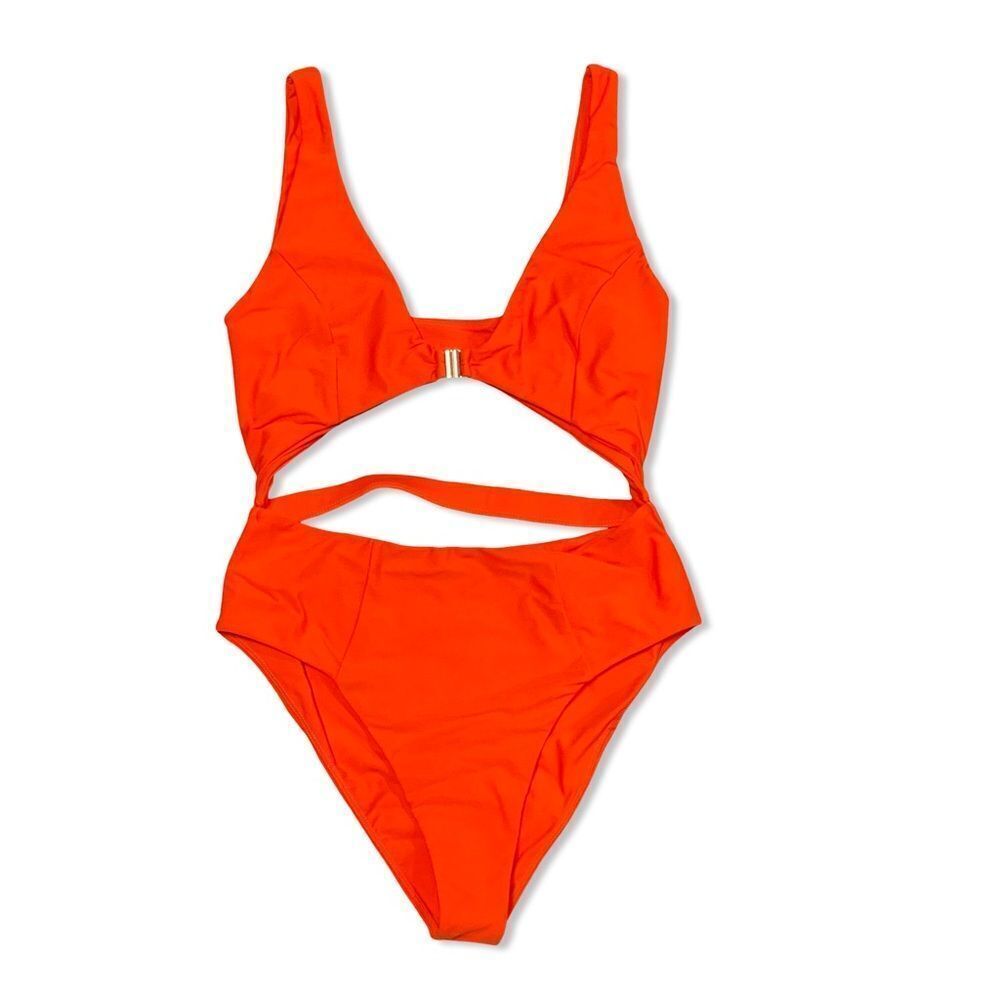 Lovewave Gin One Piece Hot Papaya
Vibrant Orange Cutout Swimsuit Revolve NWOT L - Picture 7 of 8